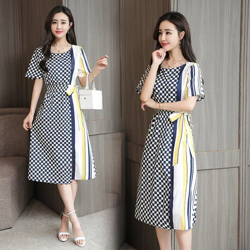 Платье женское в полоску с коротким рукавом элегантное облегающее длинное