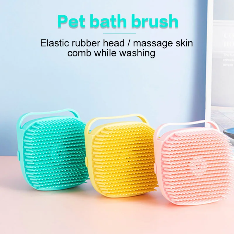 

Pet Dog Cat Bath Brush Comb Rubber Glove Hair Fur Grooming Massaging Massage Kitchen Cleaning Gloves pets Silicone Washing Glove