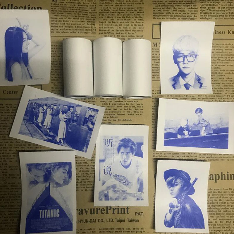 MEMOBIRD PAPERANG New Product Display Blue Sticker Thermal Paper 57*30 Stickers Label 3 Volumes to Send | Компьютеры и офис