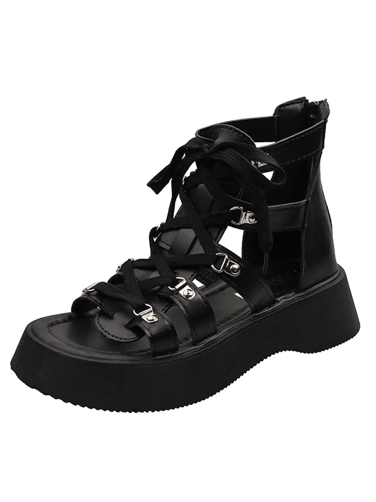 

Roman Sandals Women's Shoes Summer 2021 New Fashion French Retro Sponge Cake Thick-soled Non-slip Beach Shoes