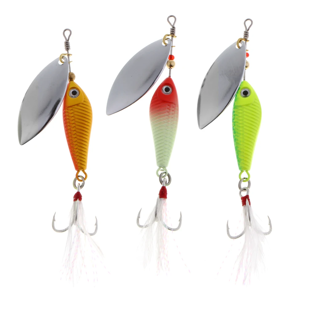 3 шт. рыболовная приманка свинцовая ложка рыбы приманки металлический крючковый