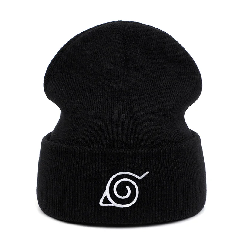 

Хлопковые Повседневные шапки Uchiha удзумаки с вышивкой для мужчин и женщин, вязаная зимняя шапка, однотонные шапочки в стиле хип-хоп, шапка ун...