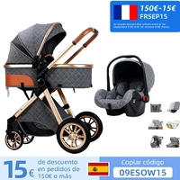 baby stroller 3 in 1 with car seat newborn baby carriage high landscape stroller reclining foldable stroller baby bassinet