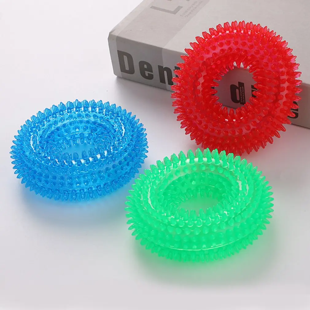 

Pet Toys Bite Resistant Sound Toy Ball Chew Teeth Clean Large Dog Golden Retriever Barbed TPR Train Teeth Cleaning