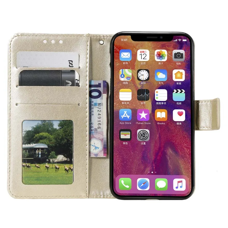 Luxury PU Leather Flip Case For Huawei Honor 9 Lite 3D Owl Emboss Wallet Cover Capa Phone | Мобильные телефоны и