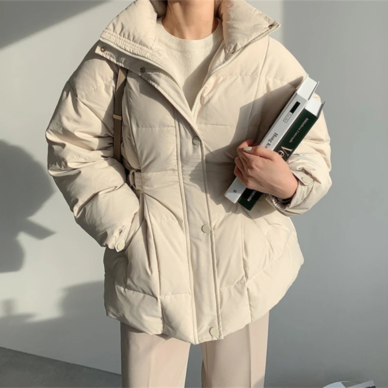 New 2021 Autumn Winter Women Jackets Quilted Puffer Parkas High-Quality Fashionable Warm Wild Lady Short Coats | Женская одежда