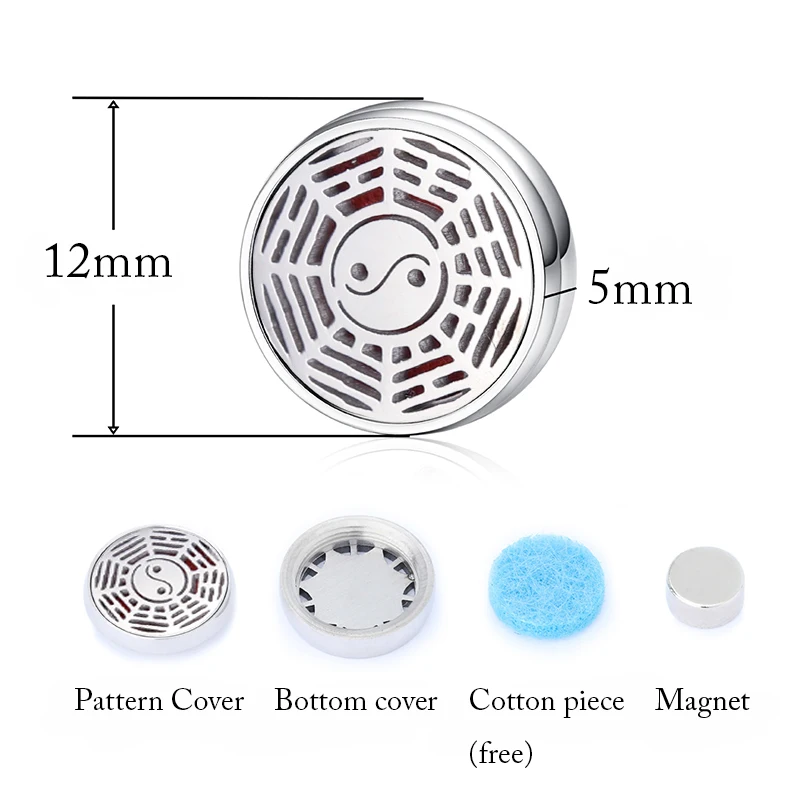 Магнитная пряжка для ароматерапии с распылителем эфирных масел 25 видов 12 мм