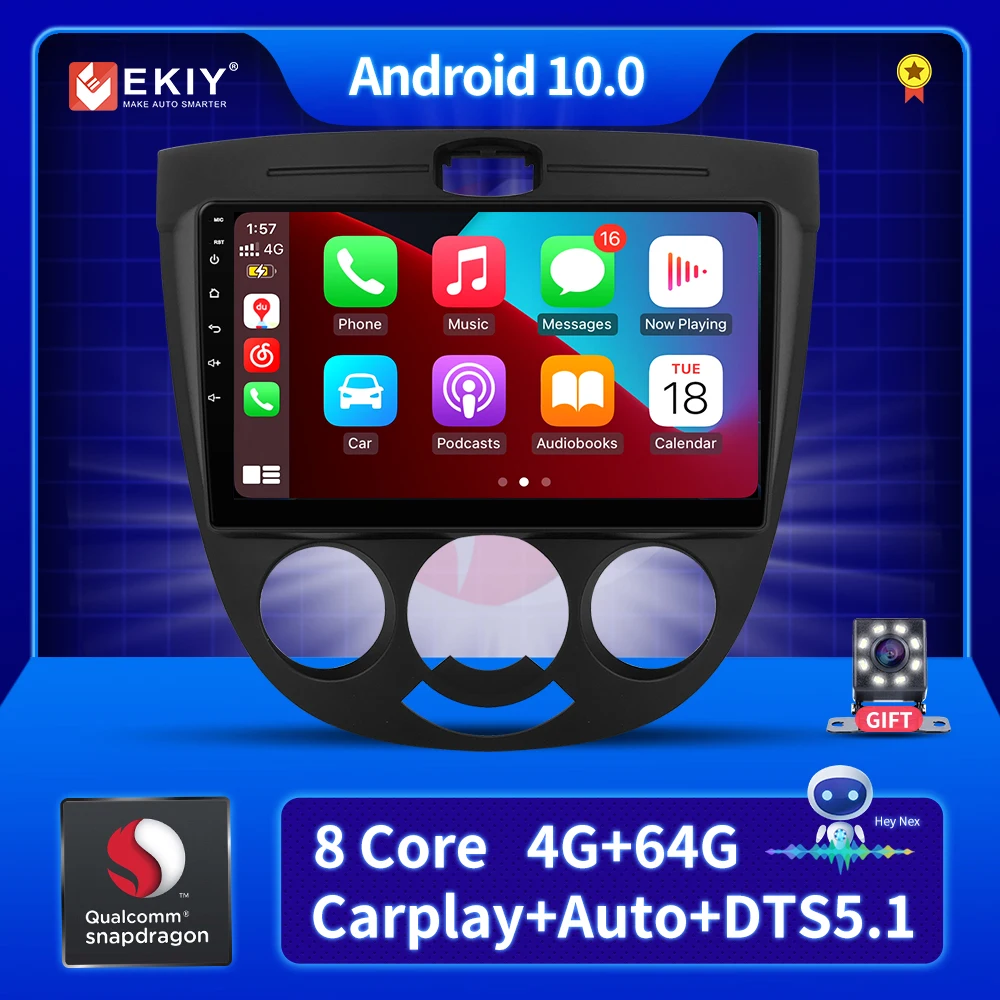 Android 10 для Chevrolet Lacetti J200 Buick Excelle Hrv 4G BT Carplay Автомобильная Мультимедийная магнитола 2