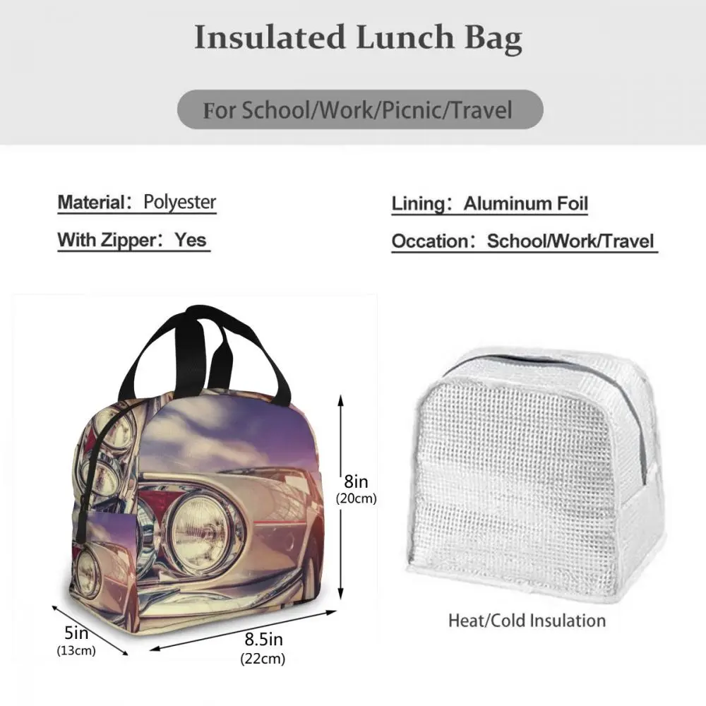 

Road To Star Island Car Lunch Food Box Bag Fashion Insulated Thermal Food Picnic Lunch Bag for Women kids Men Cooler Tote Bag