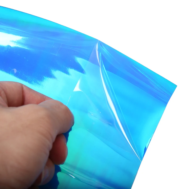 

30*200CM Chameleon Colorful Blue Car SUV Headlight Taillight Vinyl Tint Film Sticker Easy Stick Wrap Sheet Car Decoration