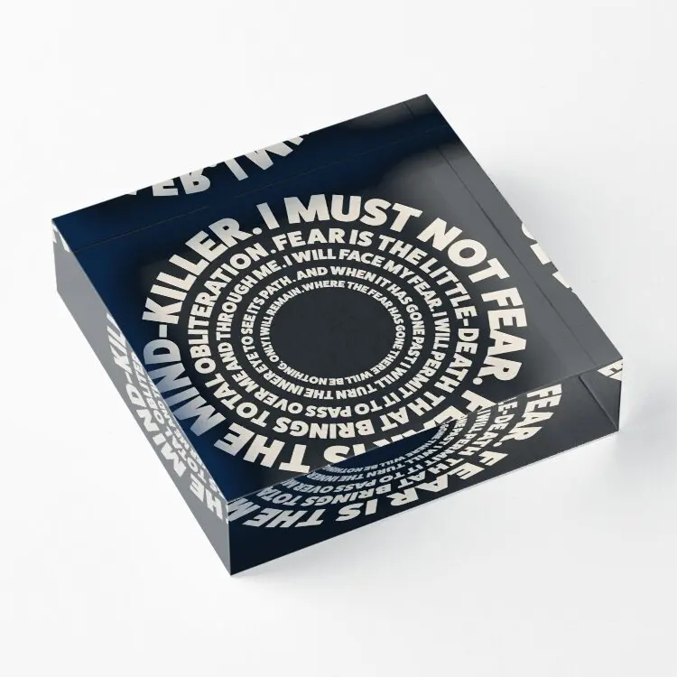 

Орнамент из акриловых блоков с изображением дюны Litany против страха, художественный прозрачный орнамент, свадебное модное украшение, домашн...