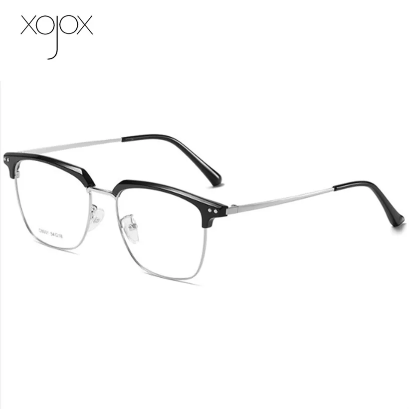 Очки XojoX мужские с полуободковой оправой оптические брендовые дизайнерские