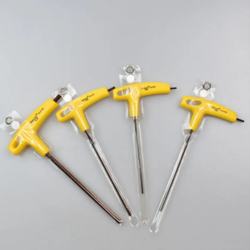 Шестигранный ключ T-образный с рукояткой, 1 шт., 400 мм, плоская/шаровая головка, отвертка-головка с двумя концами Allen, универсальный инструмент для винтов.