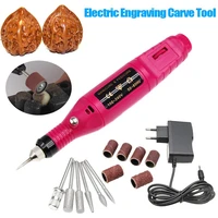 15 pcsset diy electric polished engraver pen carve tool kit for jewelry metal glass ceramic wood etching sculpting tools