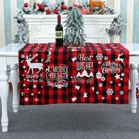 merry christmas table runner luxury fabric christmas table desktop decorative for home indoor dinner table cover new years gift