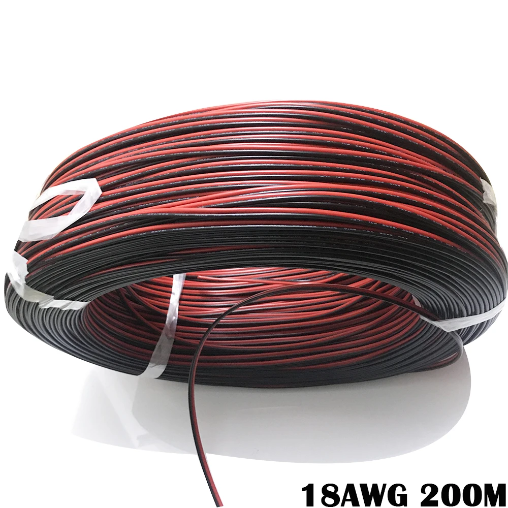 10 м 2 Pin Медь провода 18AWG ядра кабель с ПВХ изоляцией электрические кабели