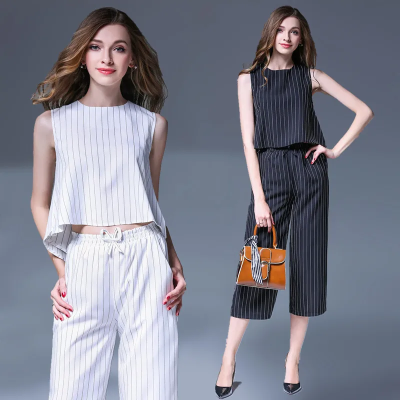 2020 летний Повседневный Модный женский свободный полосатый жилет без рукавов