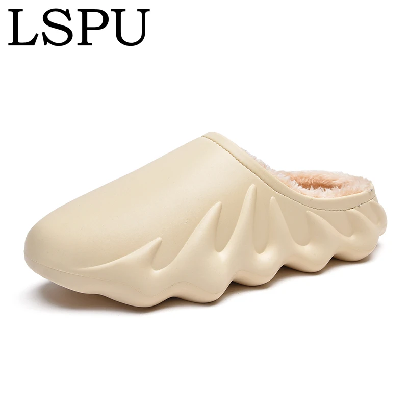 

New Arrivals Flame Inspired Yeez Slides Slip On Warm Cotton Slippers Lightweight Home Cotton Shoes For Men Women Plus Size 35-46