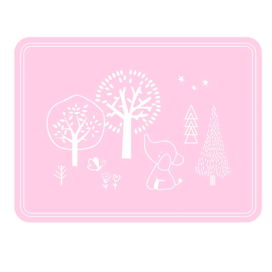 Pink Подстилки для детей, силиконовые подстилки для малышей, водонепроницаемый термостойкий нескользящий кухонный стол обеденный коврик, портативный легко чистить - Цвет: Pink