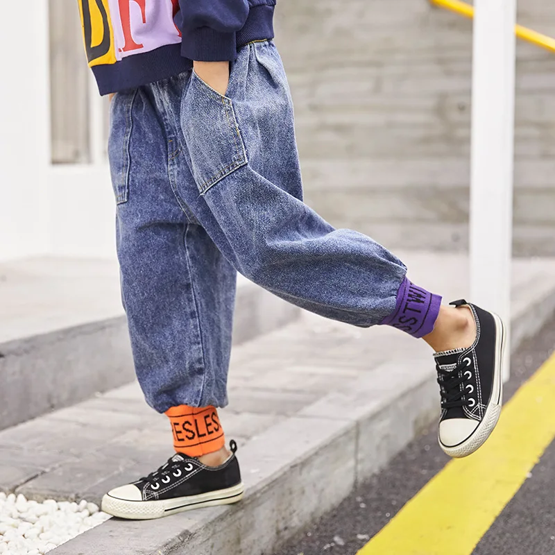 Джинсы-шаровары эластичные для мальчиков на возраст 6-13 лет | Мать и ребенок