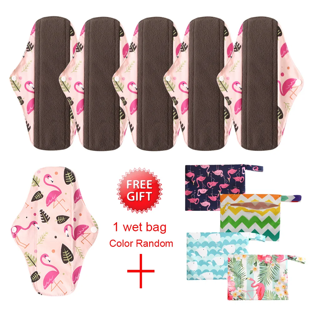 7 шт./комплект женские гигиенические прокладки из бамбука|Товары для женской