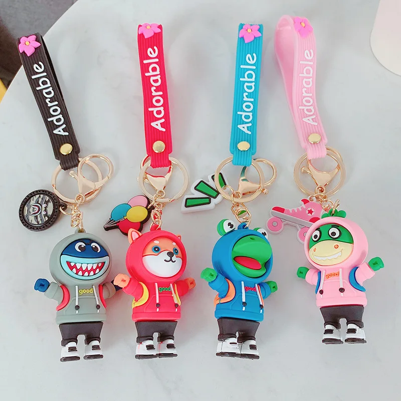 Из мультфильма Город героев Модные толстовки с капюшоном животного милый брелок