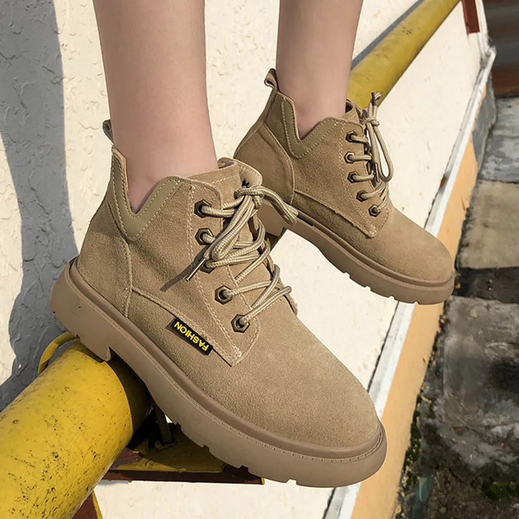 Лидер продаж Новинка сезон осень зима женские ботинки на плоской подошве модные