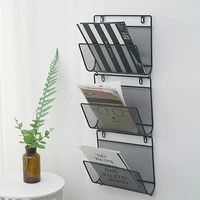iron magazine rack wall mounted newspaper mail shelf storage