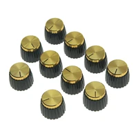 10pcs amp push on knobs amplifier knobs blackgold cap for marshall amplifier