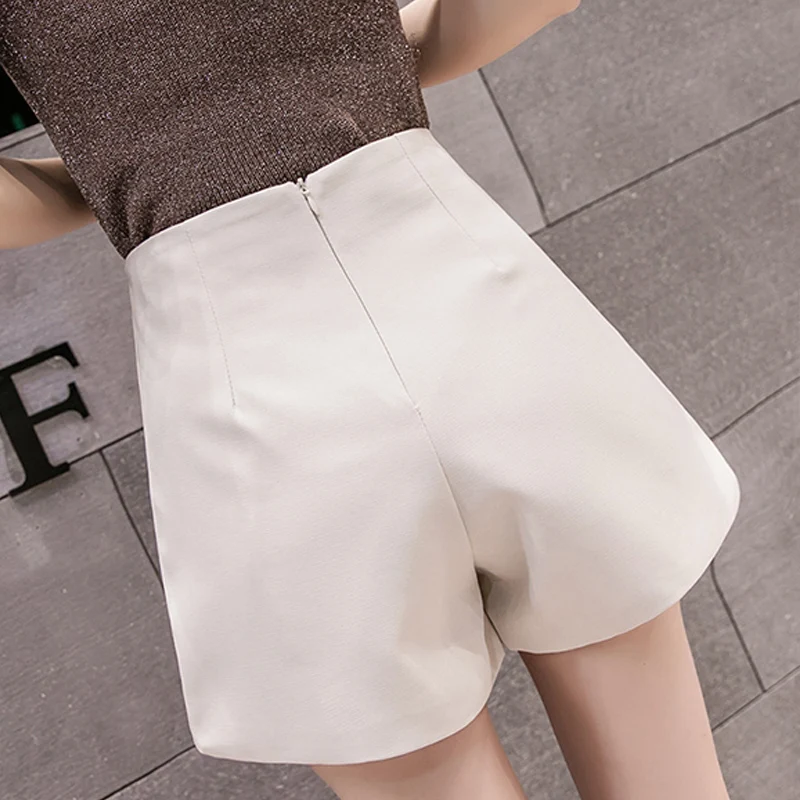 

Hot Selling Women High Waist Button Shorts Office Lady Casual Shorts for Summer
