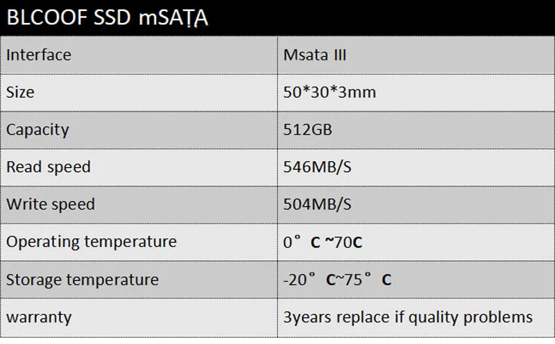 MSATA-SATA SSD 512 ГБ Мини Внутренний твердотельный накопитель Жесткий диск SSD BLCOOF для ноутбука и настольного компьютера продвижение
