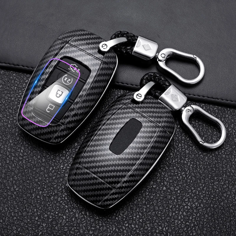 

ABS Carbon Fiber Car Remote Key Case Cover For Lincoln MKC MKZ MKX NAVIGATOR 2017 2018 2019 Auto Smart Key Protect Shell Holder