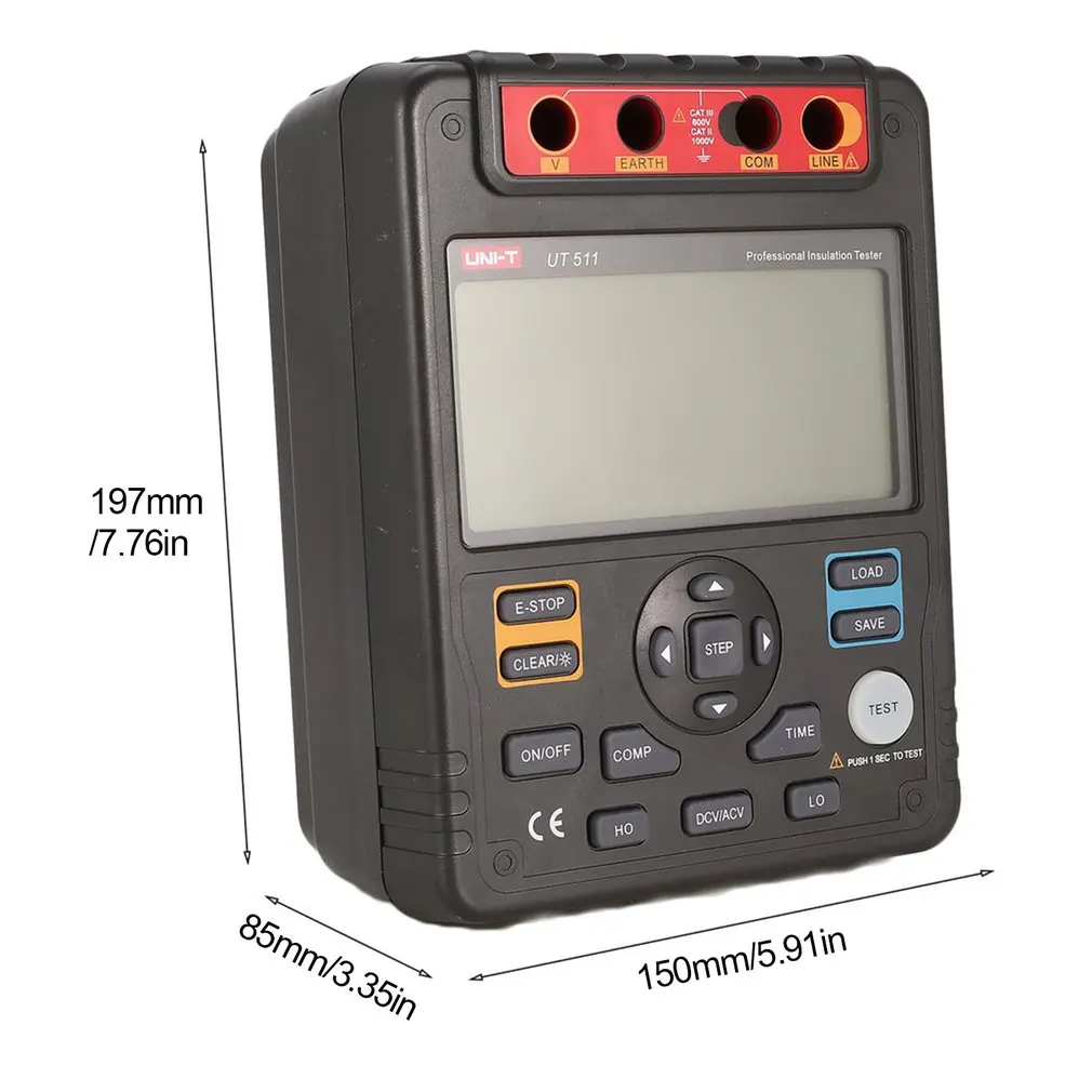 UNI-T UT511 1000 в 10 Ом цифровой фотометр Мегаомметр Низкий омметр Омметр вольтметр с