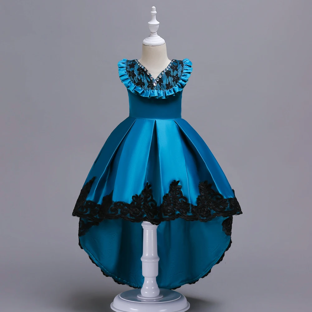 Girls Designer Kids 2019 New Arrival Vintage Style Red Yellow Purple Royal Blue Childrens Party Dress Princess Dresses | Детская одежда