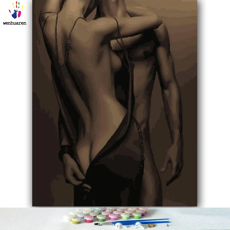 DIY картинки для раскраски по номерам с цветами Обнимайте друг друга картина