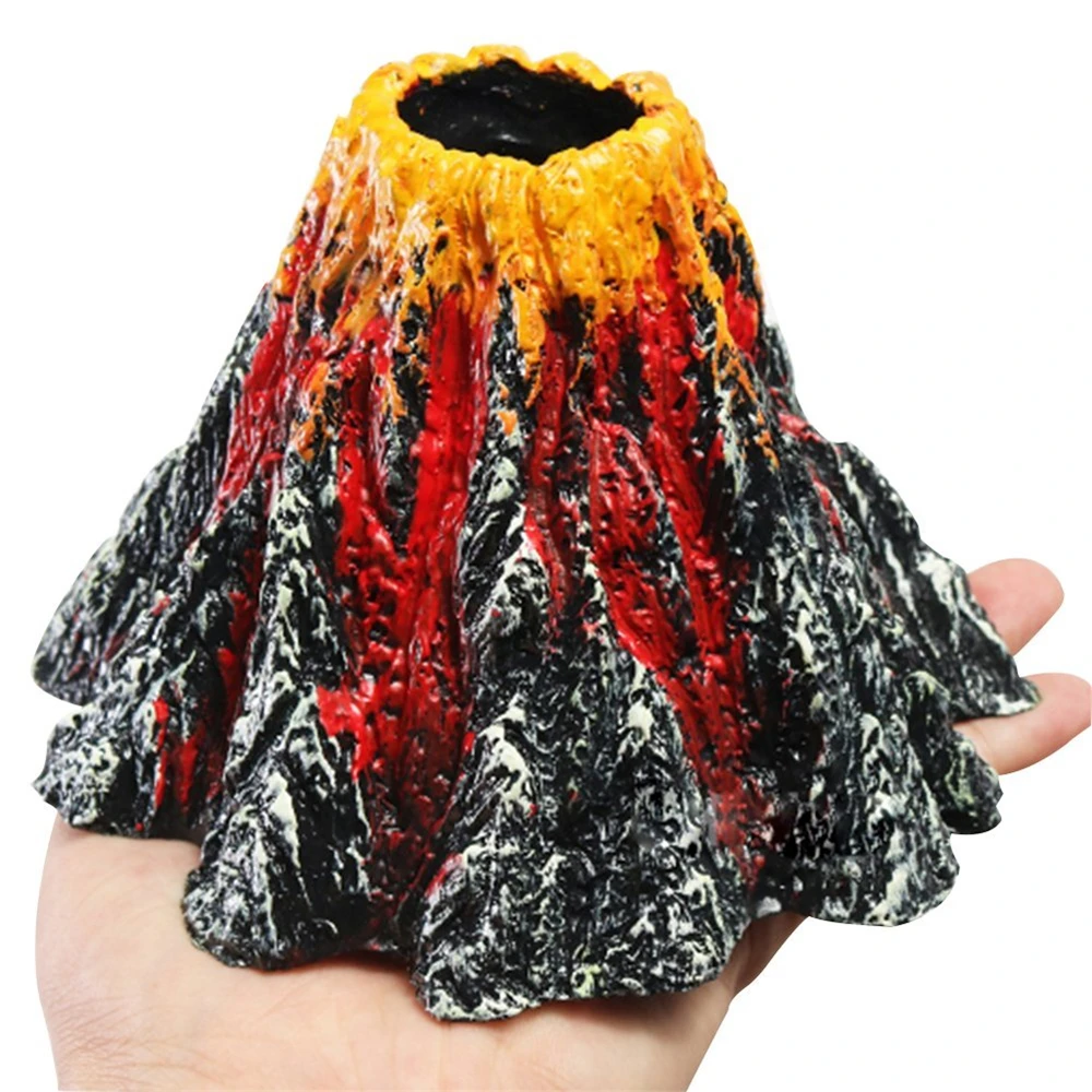 Вулкан для аквариума набор украшений Красочный Светодиодный прожектор