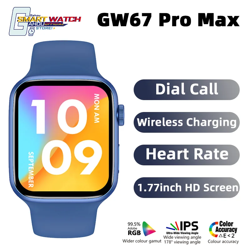 

IWO GW67 Pro Max smartwatch 2022 Fitness Tracker Dial Call Wireless Charging 45mm Blood Pressure For Men Women Smart Watch