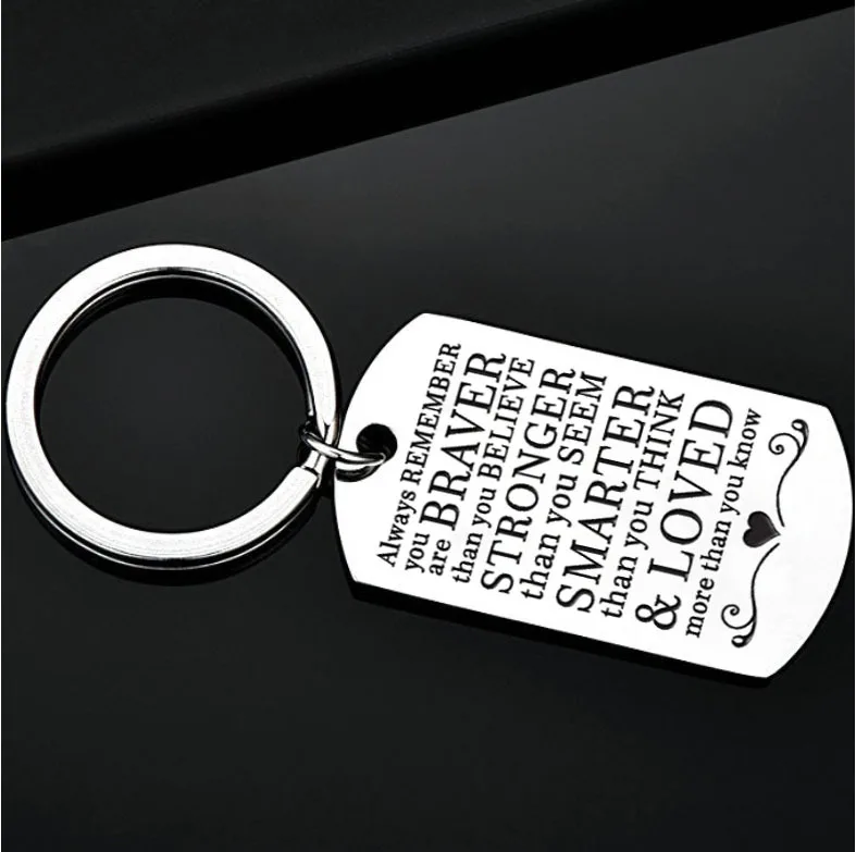 New Always remember you are braver than believe keychain |