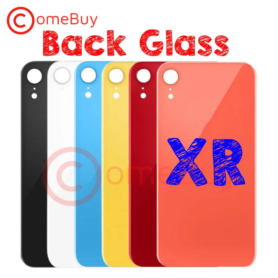 Задняя стеклянная панель для iPhone XR крышка аккумулятора задняя дверь корпус чехол