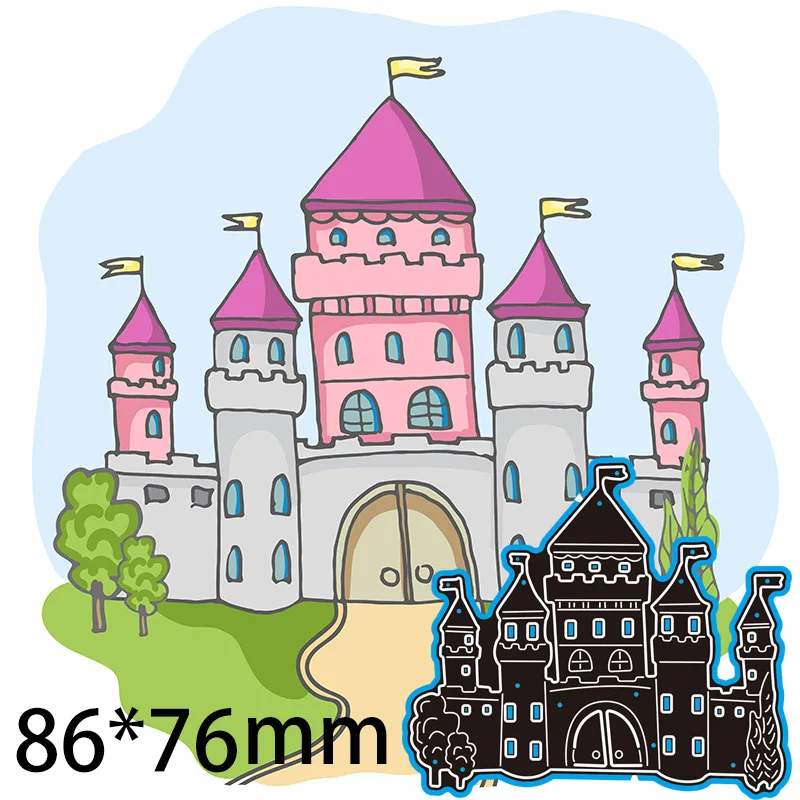 

Castle Metal Cutting Dies Scrapbooking Embossing Folder Cutter Punch Stencil Template Album Decor Card Making DIY Crafts