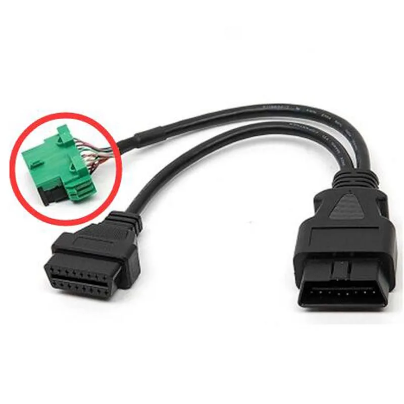 Зеленый OBD 2 OBD2 II разветвитель удлинитель Y кабеля 1 до порт 16 Pin диагностический