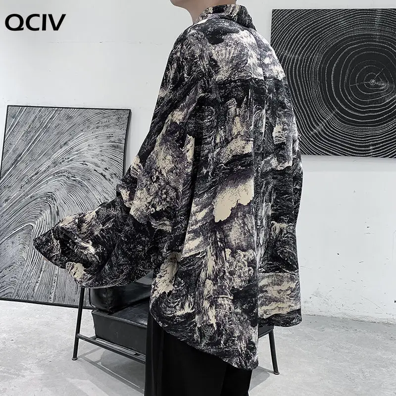

Men's Casual Hawaiian Shirt Lazy Style Loose Lantern Sleeve Shirt Camisa Masculina Mens Clothes Fashion Shirts Size M-2XL