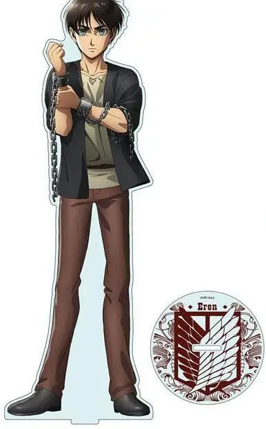

Attack On Titan Anime Eren Jaeger Stand Figure Model Plate Acrylic Double Sided Desk Decor Cartoon Ornaments Xmas Gifts New