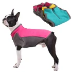 Растягивающаяся флисовая одежда для собак малого и среднего размера, зимние куртки для бульдога, мопса, теплые мягкие свитшоты для собак на молнии