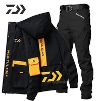 daiwa fishing clothing men breathable suit for fishing clothes climbing outdoor sport fishing suit hooded casual set daiwa wear