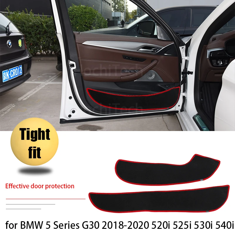 

Protective Mat Door Inside Guard Accessories Protection Carpet Car Door Anti Kick Pad Sticker for BMW 5 Series G30 2018-2020
