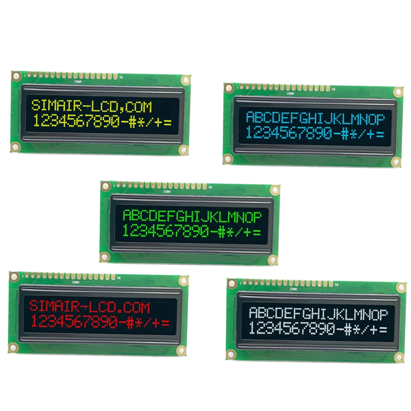 16-контактный 80x36 мм 5 в панели SPI 6800 8080 16*2 16x2 1602 Модуль ЖК-дисплея Charcter WS0010 WEH001602A |