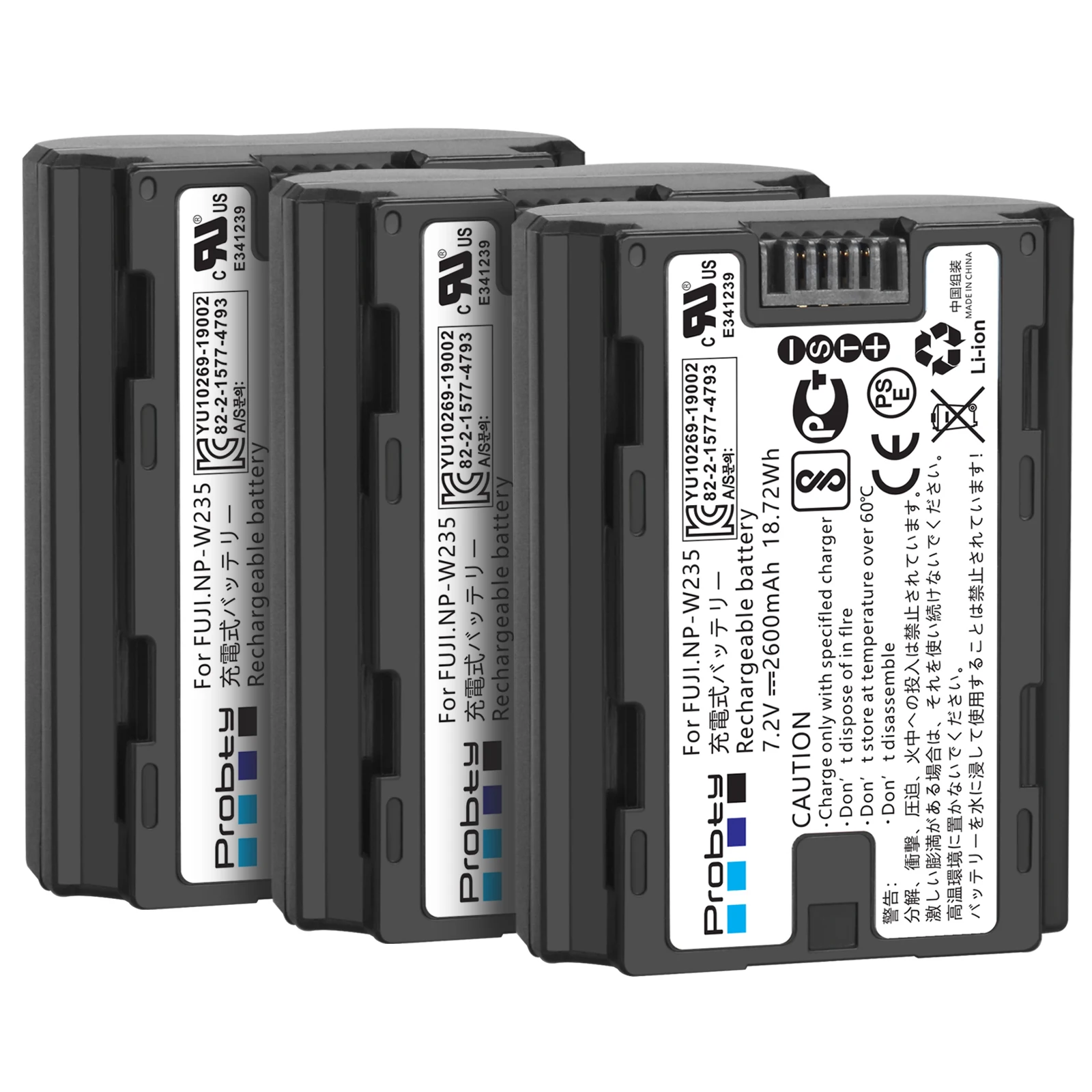 

High quality 7.2V 2600mAh NP-W235 NP W235 Rechargeable Bateria Replace For Fujifilm Fuji X-T4, XT4 cameras