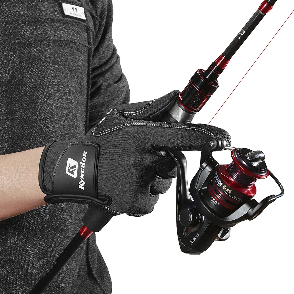 Уличные рыболовные перчатки с 3 пальцами водонепроницаемые Нескользящие