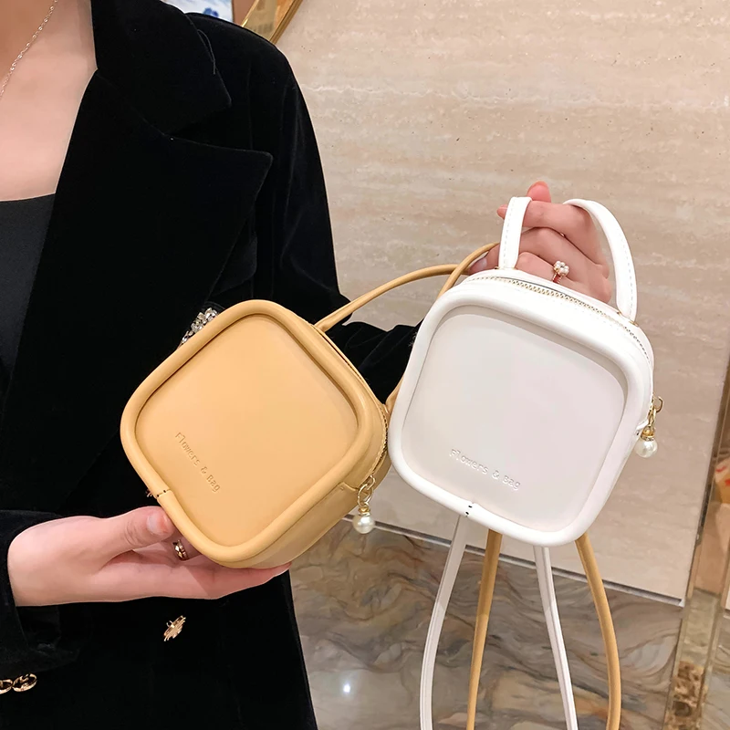 

Fashion Design Solid Color Mini Crossbody Bag for Women 2021 Luxury Small Shoulder Bag Ladies Trend Simple Small Square Bag